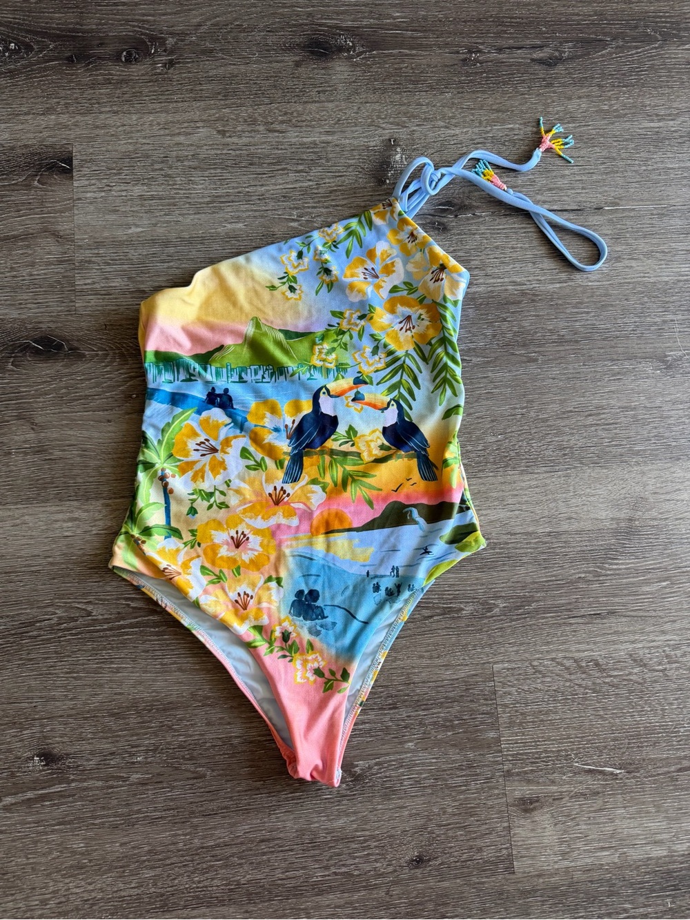 FARM Rio Kids One-Piece Swim - Multicolor Tropical Toucan Print